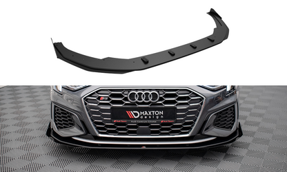 Street Pro Front Ansatz für + Flaps für + Flaps Audi S3 / A3 S-Line 8Y schwarz Hochglanz