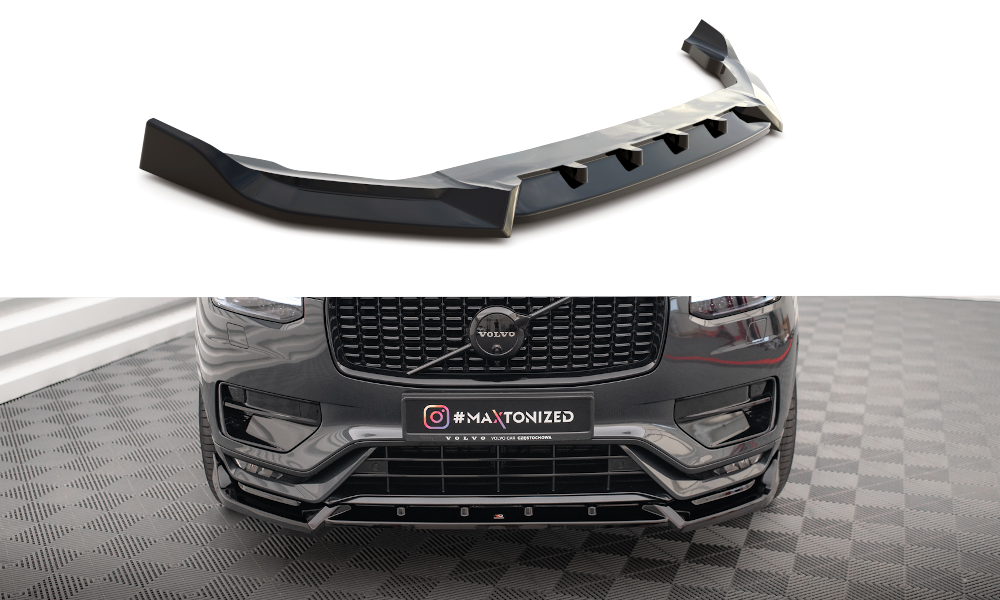Front Ansatz V.2 für Volvo XC90 R-Design Mk2 Facelift schwarz Hochglanz