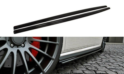 Seitenschweller Ansatz für VW Polo GTI Mk5 vor Facelift schwarz Hochglanz