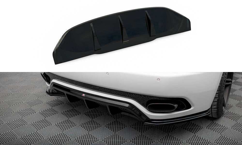Diffusor Heck Ansatz für Maserati Granturismo Mk1 schwarz Hochglanz