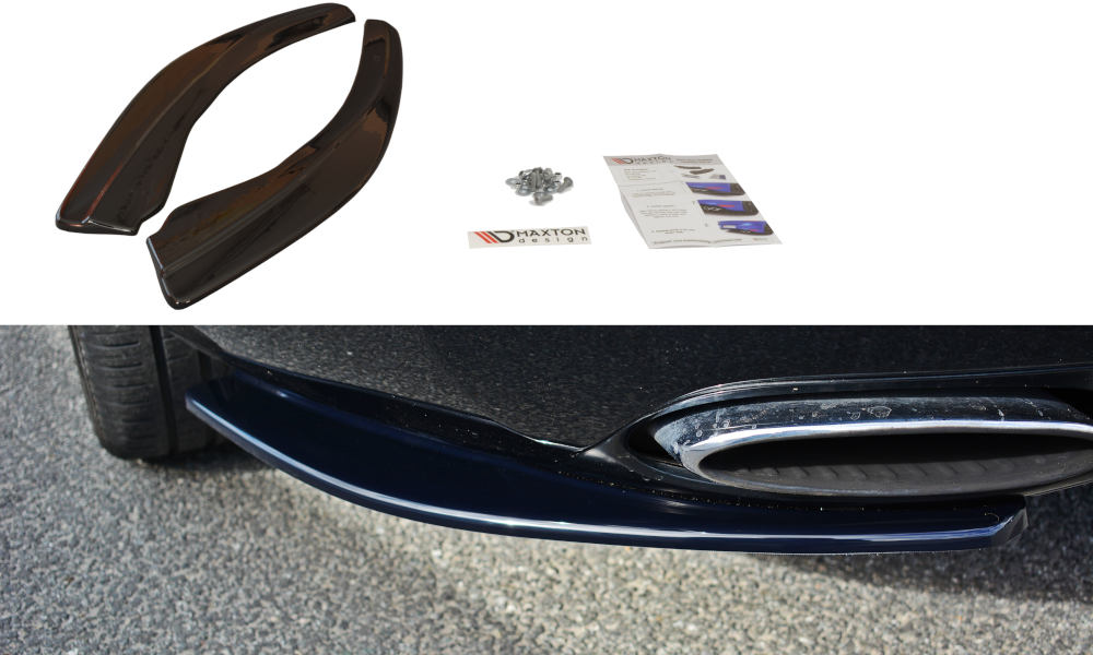 Heck Ansatz Flaps Diffusor für BENTLEY CONTINENTAL GT schwarz Hochglanz