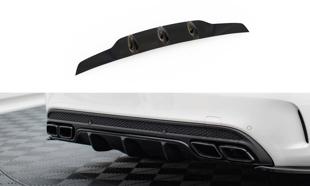 Diffusor Heck Ansatz für Mercedes C-Klasse S205 63 AMG  schwarz Hochglanz