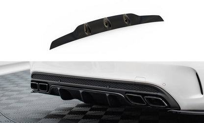 Diffusor Heck Ansatz für Mercedes C-Klasse S205 63 AMG  schwarz Hochglanz