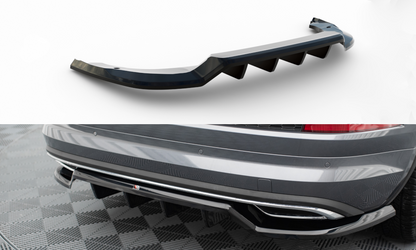 Mittlerer Cup Diffusor DTM Look Heck Ansatz für Skoda Kodiaq Sportline Mk1 / Mk1 Facelift schwarz Hochglanz