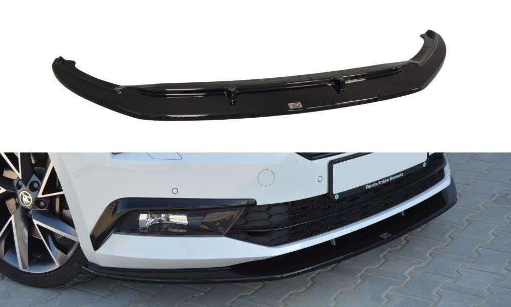 Front Ansatz V.3 für Skoda Superb Mk3 schwarz matt