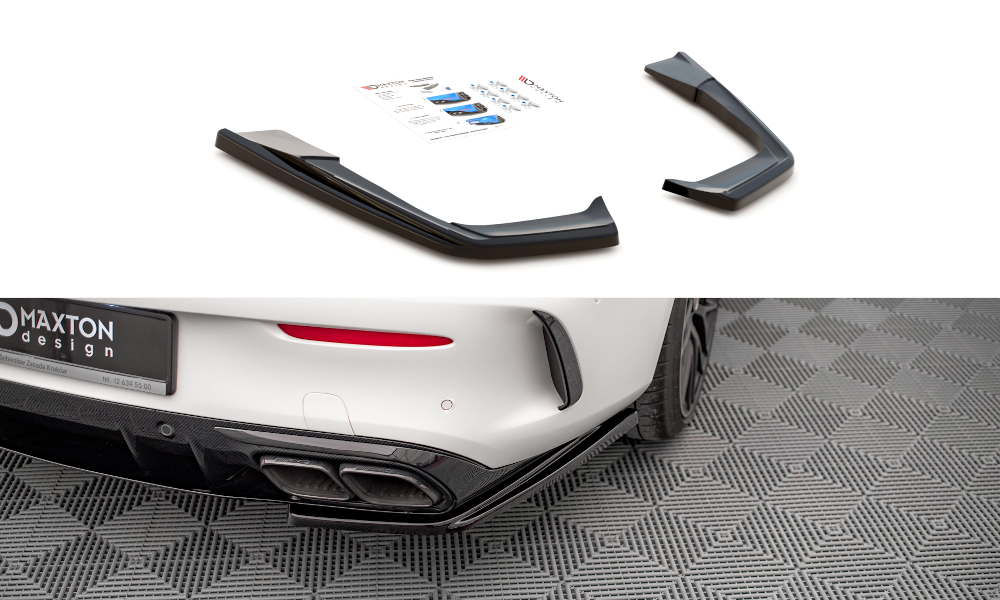 Heck Ansatz Flaps Diffusor für Mercedes-AMG C 63 AMG Coupe AMG Aero Pack C205 Facelift schwarz Hochglanz