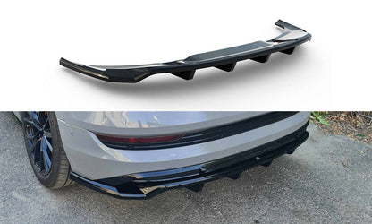 Mittlerer Cup Diffusor DTM Look Heck Ansatz für Audi e-Tron S-Line schwarz Hochglanz