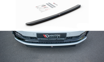 Front Ansatz V.4 für VW Polo GTI / R-line Mk6 schwarz Hochglanz