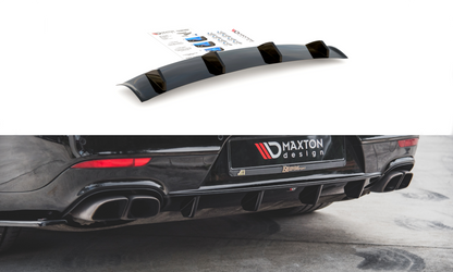Diffusor Heck Ansatz für Porsche Panamera Turbo 970 Facelift schwarz Hochglanz