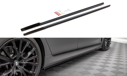Seitenschweller Ansatz für V.1 für BMW 7 M-Paket G11  schwarz Hochglanz