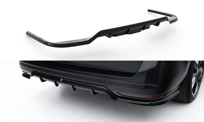Mittlerer Cup Diffusor DTM Look Heck Ansatz für VW Multivan Long T7 schwarz Hochglanz