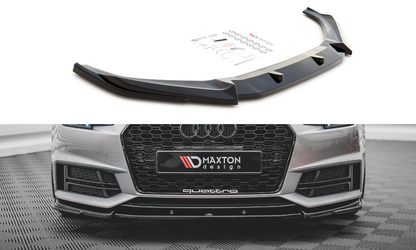 Front Ansatz V.3 für Audi S4 / A4 S-Line B9 schwarz Hochglanz