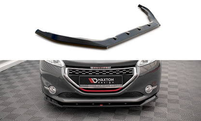 Front Ansatz V.1 für Peugeot 208 GTi Mk1 schwarz Hochglanz