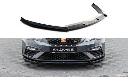 Front Ansatz V.6 für Seat Leon Cupra / FR Mk3 FL schwarz Hochglanz