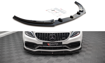 Front Ansatz V.1 für Mercedes-AMG C63 Coupe AMG Aero Pack C205 Facelift schwarz Hochglanz