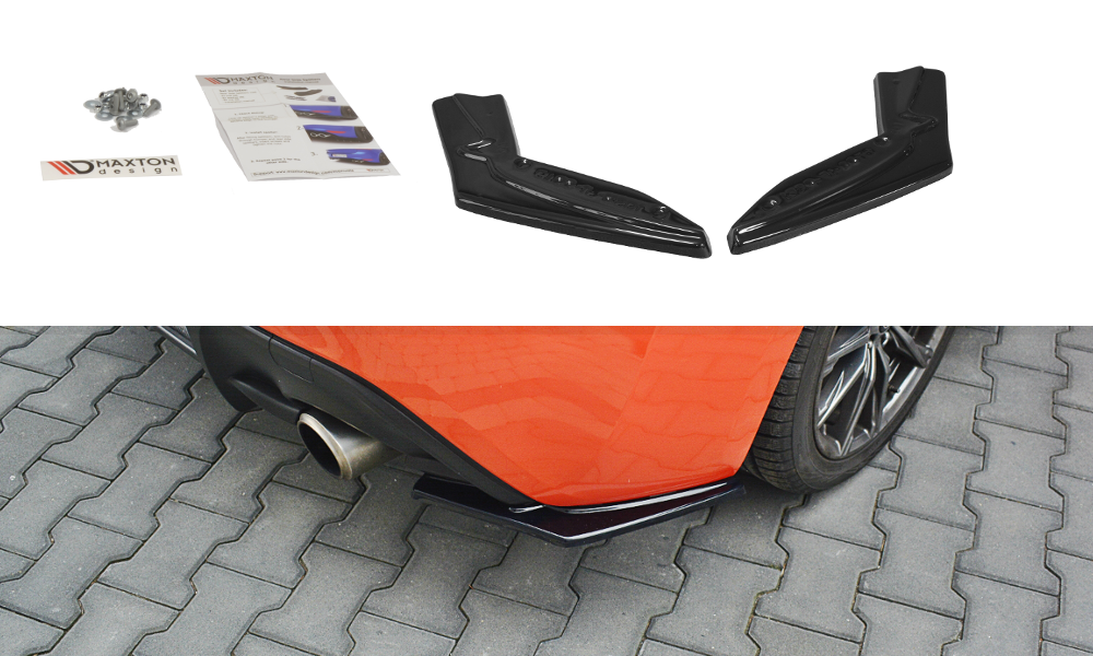 Heck Ansatz Flaps Diffusor V.1 für Toyota GT86 Facelift  schwarz Hochglanz