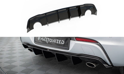 Diffusor Heck Ansatz für Opel Astra GTC OPC-Line J (Einzelauspuff li. re.) schwarz Hochglanz