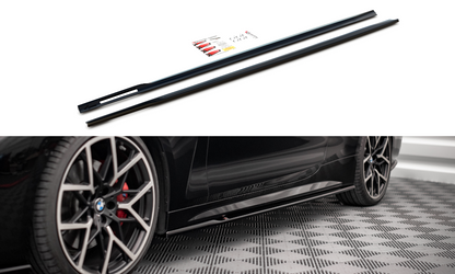 Seitenschweller Ansatz für V.1 für BMW 4er M-Paket / M440i G22 / G23 / G22 Facelift / G23 Facelift schwarz Hochglanz