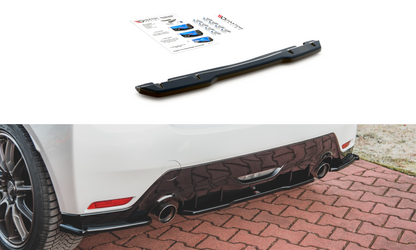 Mittlerer Diffusor Heck Ansatz für Toyota GR Yaris Mk4 Carbon Look