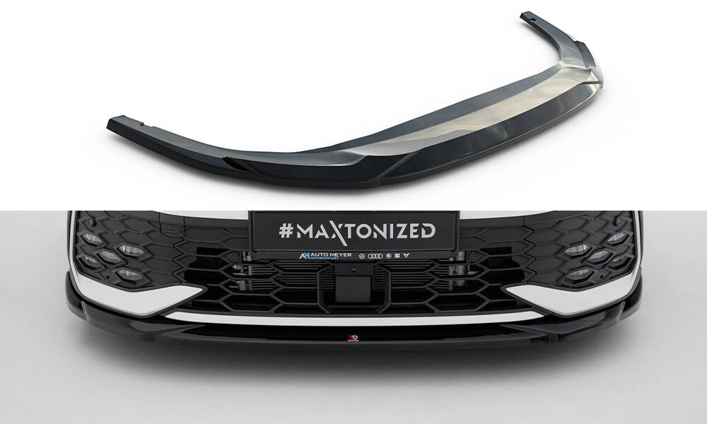 Front Ansatz V.4 für VW Golf GTI / GTE / R-Line Mk8 Facelift schwarz Hochglanz