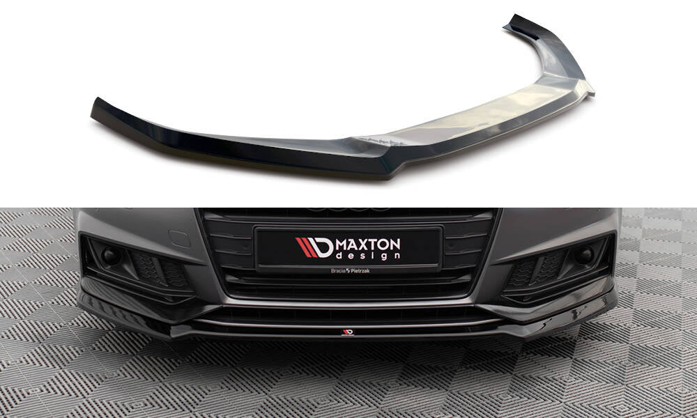 Front Ansatz V.4 für Audi S4 / A4 S-Line B9 schwarz Hochglanz