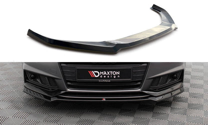 Front Ansatz V.4 für Audi S4 / A4 S-Line B9 schwarz Hochglanz