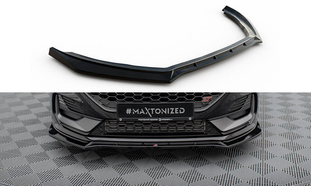 Front Ansatz V.4 für Ford Fiesta ST / ST-line Mk8 Facelift schwarz Hochglanz