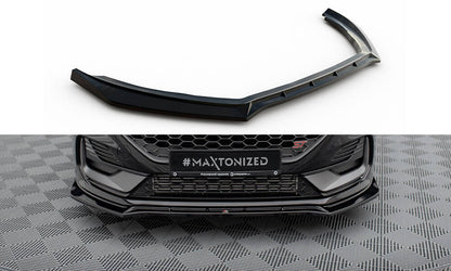 Front Ansatz V.4 für Ford Fiesta ST / ST-line Mk8 Facelift schwarz Hochglanz