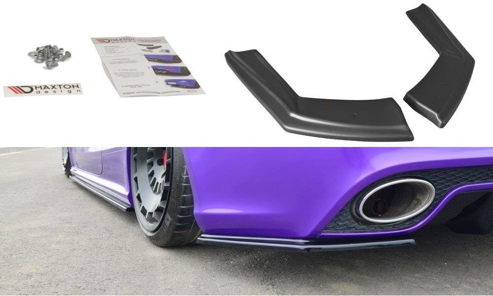 Heck Ansatz Flaps Diffusor für Audi RS5 Mk1 8T Facelift schwarz Hochglanz