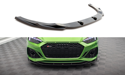Front Ansatz V.3 für Audi RS5 F5 Facelift schwarz Hochglanz