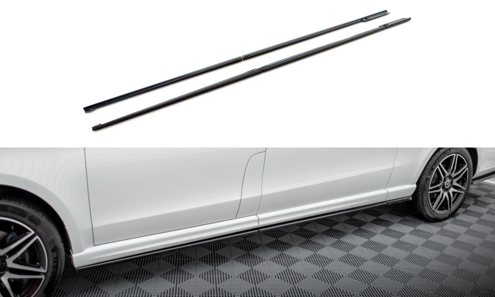 Seitenschweller Ansatz für V.1 für Mercedes-Benz V-Klasse Extra Long AMG-Line W447  schwarz Hochglanz
