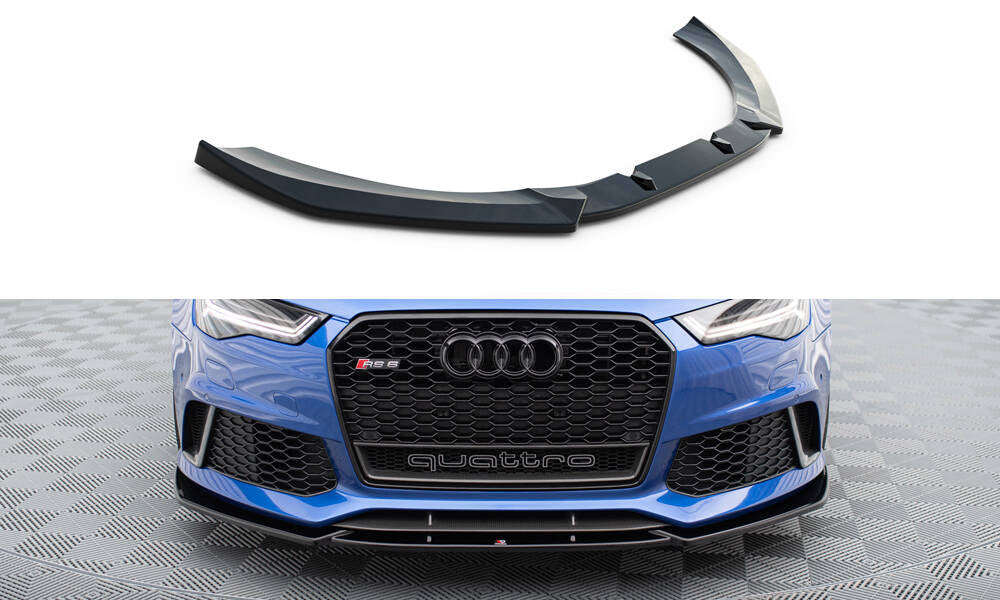 Front Ansatz V.4 für Audi RS6 C7 / C7 Facelift schwarz Hochglanz