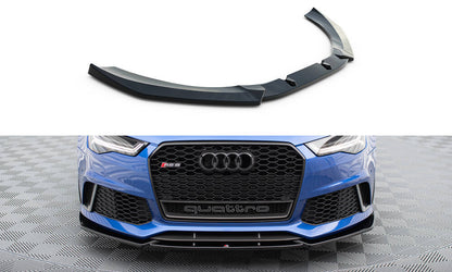 Front Ansatz V.4 für Audi RS6 C7 / C7 Facelift schwarz Hochglanz