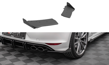 Street Pro Heck Ansatz Flaps Diffusor +Flaps für Volkswagen Golf R Mk7 schwarz Hochglanz