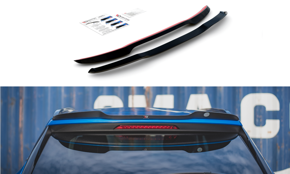 Spoiler CAP für Peugeot 2008 Mk2 schwarz Hochglanz