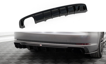 Diffusor Heck Ansatz für Audi A4 S-line B9 (Doppelauspuff li.endrohr)