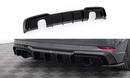 Diffusor Heck Ansatz für Audi A3 S-Line Sportback 8V Facelift (Einzelauspuff li. re.)