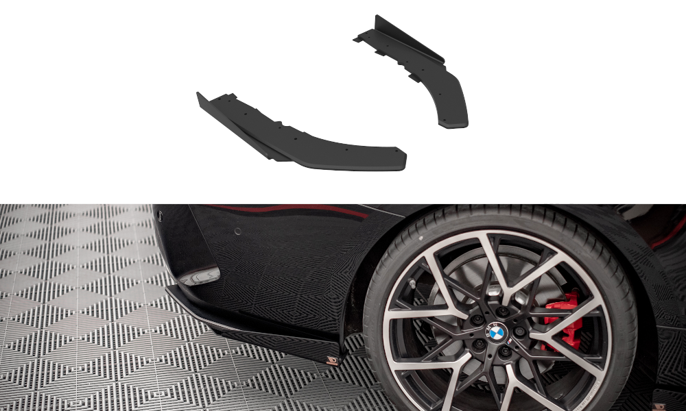 Street Pro Heck Ansatz Flaps Diffusor + Flaps für BMW 4er M-Paket G22 / G23 / G22 Facelift / G23 Facelift schwarz Hochglanz