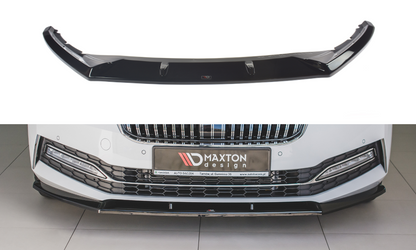 Front Ansatz V.2 für Skoda Superb Liftback / Combi Mk3 Facelift schwarz Hochglanz