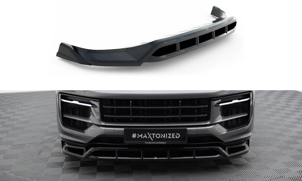 Front Ansatz für Porsche Cayenne SUV / Coupe Mk3 Facelift schwarz Hochglanz