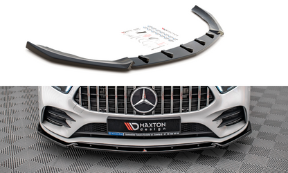 Front Ansatz V.4 für Mercedes A35 AMG / AMG-Line W177  schwarz Hochglanz