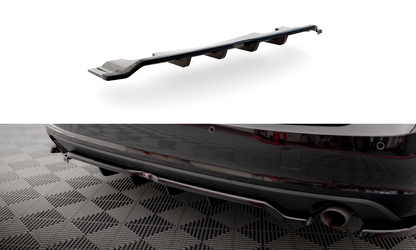 Mittlerer Cup Diffusor DTM Look Heck Ansatz V.2 für Volvo V90 Mk2 schwarz Hochglanz