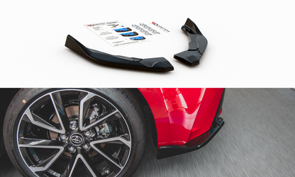 Heck Ansatz Flaps Diffusor für Toyota Corolla XII Hatchback schwarz Hochglanz