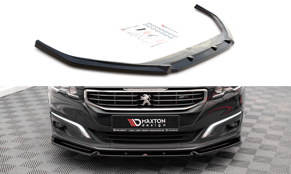 Front Ansatz V.1 für Peugeot 508 GT Mk1 Facelift schwarz matt