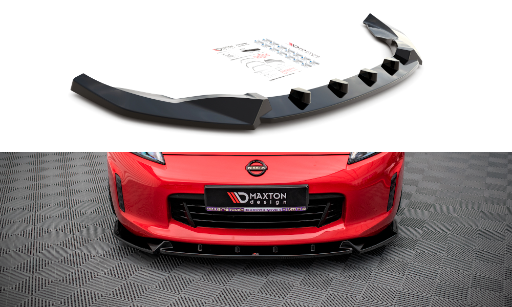 Front Ansatz V.3 für Nissan 370Z Facelift schwarz Hochglanz