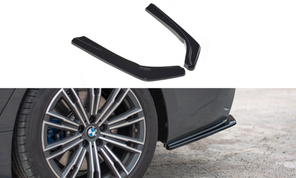 Heck Ansatz Flaps Diffusor für BMW 3er M-Paket G20  schwarz Hochglanz