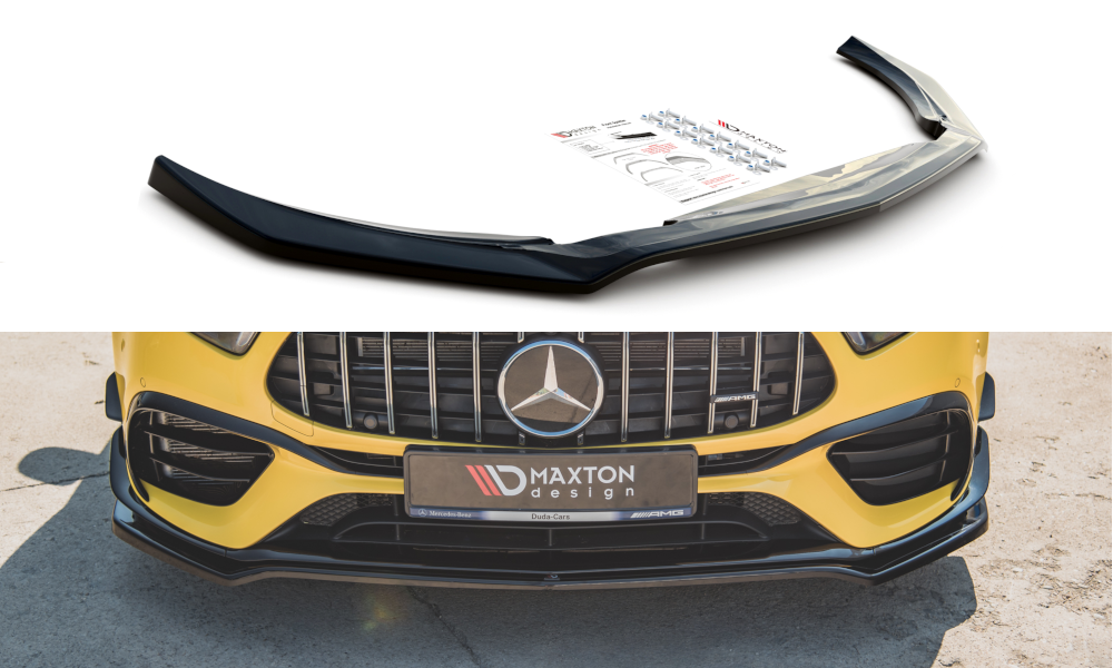 Front Ansatz V.1 für Mercedes-AMG A 45 S Aero Pack W177 schwarz Hochglanz