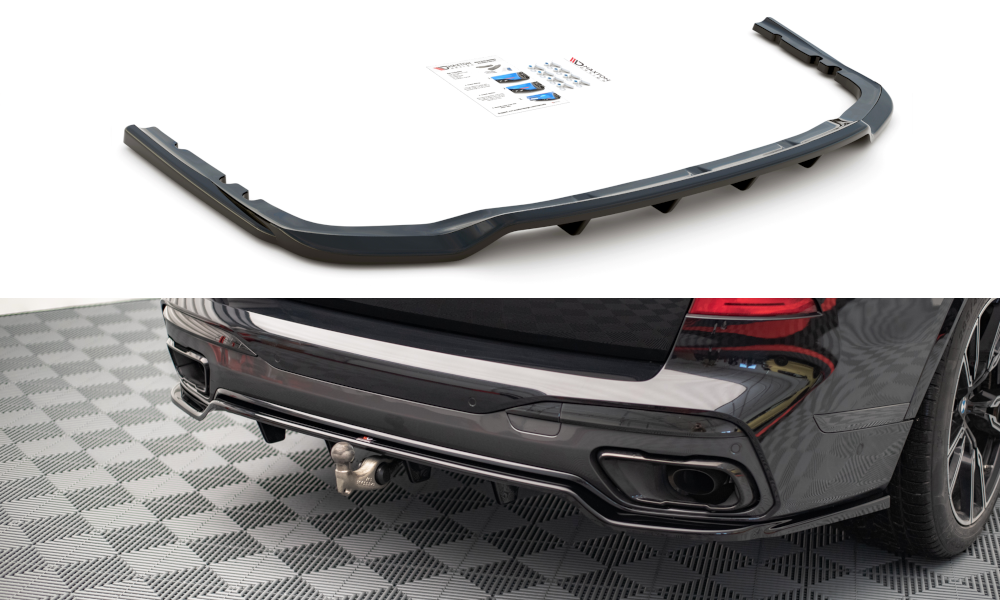 Mittlerer Diffusor Heck Ansatz DTM Look für BMW X7 M G07 schwarz matt
