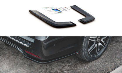 Heck Ansatz Flaps Diffusor V.2 für Mercedes-Benz V-Klasse AMG-Line W447 Facelift schwarz Hochglanz
