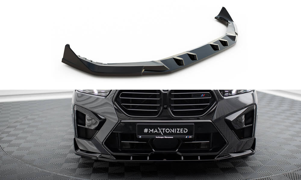 Front Ansatz V.2 für BMW X5 M F95 Facelift schwarz Hochglanz